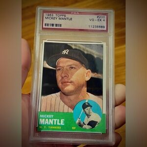 Mickey Mantal Topps 1963 Baseball Card